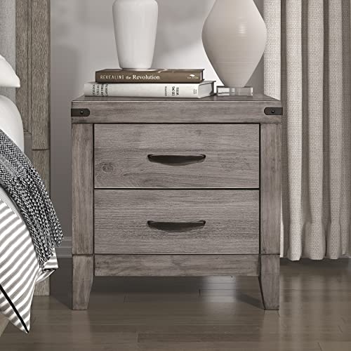 Lexicon Zade 2-Drawer Nightstand, Brownish Gray