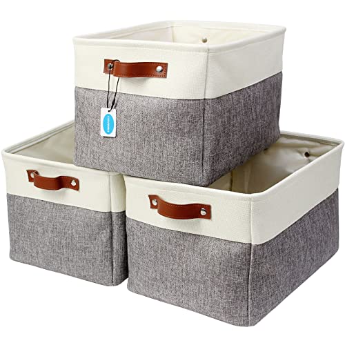 Casaphoria 3Pcs Collapsible Cube Fabric Storage