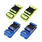 Swify Luggage Strap Suitcase Belt Elastic Travel Luggage Straps TSA Approved Accessories with Name Tags(4 Pack)