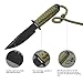 WOWOWO Combat Tactical Knife for Outdoor Camping Survivor with Nylon Sheath Fixed Blade