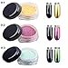 SaiDeng 12 Colors Mirror Powder Pigment Nail Glitter Nail Art Chrome + Brush