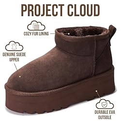 Project Cloud 100% Genuine Leather Ankle Boots for