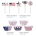 4th of July Decorations Cupcake Toppers with Liners, Patriotic Decorations Party Supplies Independence Day Party Supplies -200 Piece
