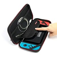 ChainSee Waterproof Hard Shell Protable Protective Storage Bag Cover For Nintendo Switch Console (Black)