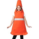 Acostop Adult Halloween Traffic Cone Costume for Women Men | Funny Construction Cone Costumes with Reflective Strip, Group Halloween Costumes, Orange