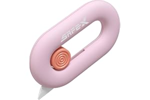 DOOOYU Box Cutter Retractable, Box Opener, Ceramic Box Cutter, Built-In Magnetic, Mini Box Cutter, Safety Box Cutter, Cute Box Cutter, Small Box Cutter For Women, Package Opener, Box Opener Tool (PINK)