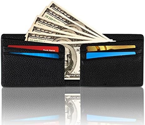 Wengerui RFID Blocking Front Pocket Minimalist leather Slim Wallet Medium Size