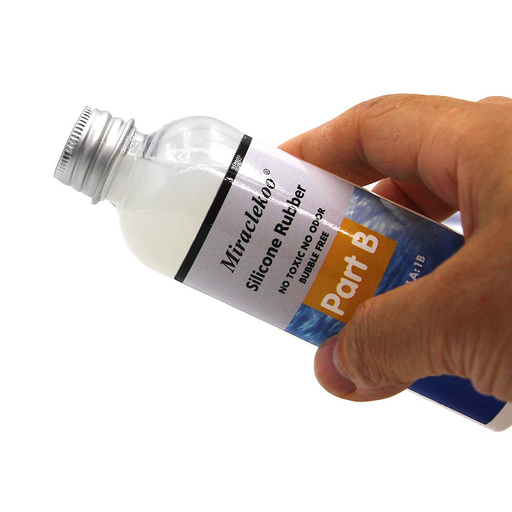 Silicone Mold Making Kit Liquid Silicone Rubber 15A Platinum Silicone Translucent Mold Making Silicone for Casting Resin Molds, Silicone Molds (7 oz)