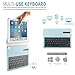 Keyboard Case Compatible iPad 9.7 2018(6th Gen)/iPad 2017/iPad Pro 9.7/iPad Air 2 & 1,Boriyuan 360 Degree Rotating Stand PU Leather Smart Cover with Detachable Wireless Bluetooth Keyboard - Blue
