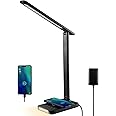 VAVOFO LED Desk Lamp with Fast Charger, USB Charging Port, Desk Light for Home Office with 5 Brightness Levels, Touch Control, 30/60 min Auto Timer, Eye-Caring Dimmable Table Lamp with Adapter