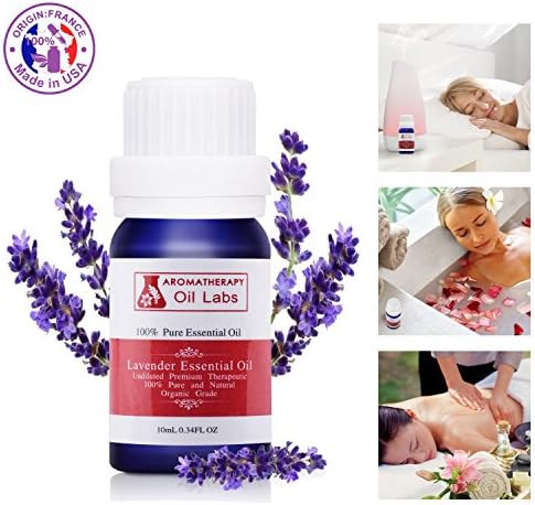 Lavender Essential Oil Aromatherapy Oil Fragrance 100% Pure Premium Quality Aroma Scented Organic Natural 10ml 0.34OZ for Car Aromatherapy Machine and Homehold