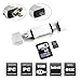 New Aluminum Shell USB 3 in 1 Card Reader Adapter For USB-C / USB-A / Micro-USB Port with OTG Function Reader. (USB-C-Silver)