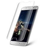 ANkoon Galaxy S7 Edge Screen Protector Tempered Glass, 3D Curved [Case Friendly, 96% Half Coverage Version] HD Anti-Bubble Scratch Fingerprint Proof (Clear)