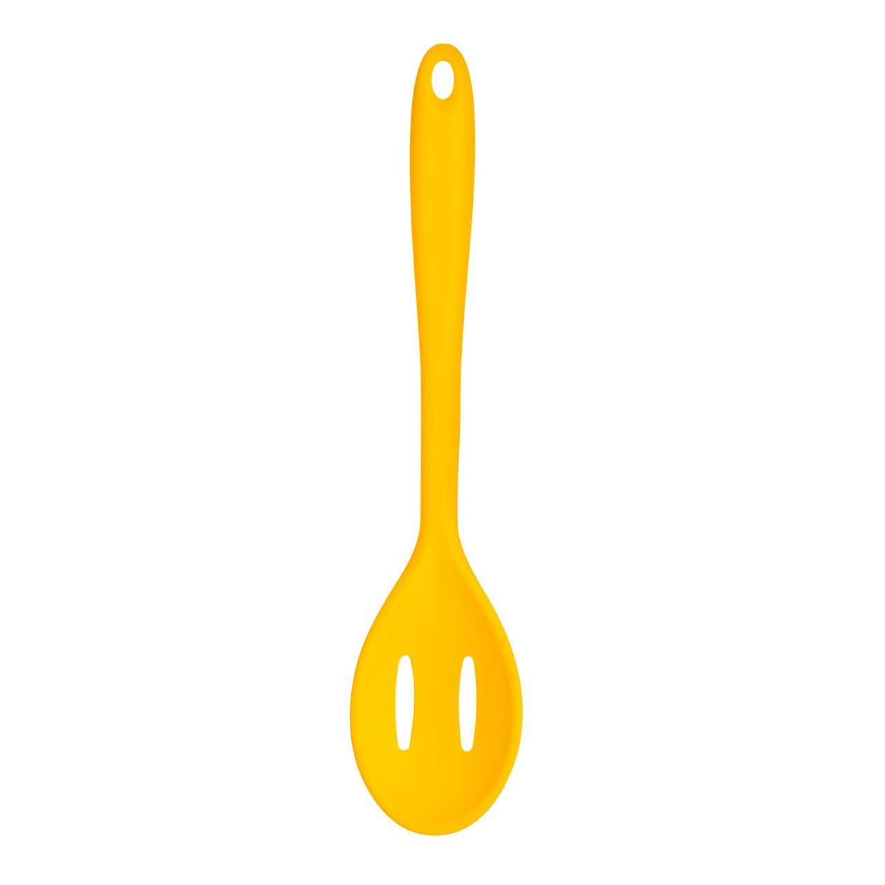 Premier Housewares 805364 Zing Silicone Slotted Spoon - Yellow, H28 x W6 x D3cm