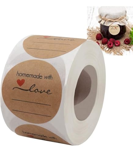 500 pièces kraft papier autocollant fait maison av... - Grandado
