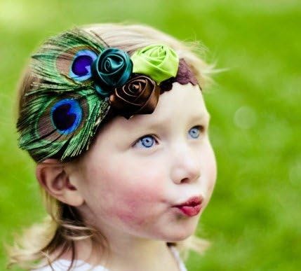 baby feather headband