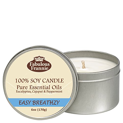Easy Breathzy (Cold & Flu) All Natural Soy Candle 6oz by Fabulous Frannie