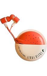 QearFun In Ear Wired 3.5 mm Cute Fruit Earphone/Earbuds/Headphones with Earphone Case Mic Hands-free for Apple,Samsung,HTC,Android Smartphones Mp3