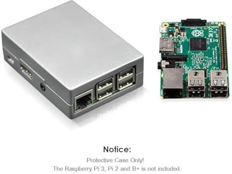 TEVISE Caso de aleación de Aluminio de protección Shell Vivienda Carcasa de la Caja de Frambuesa Pi Pi 3 2 y B + DIY Módulo