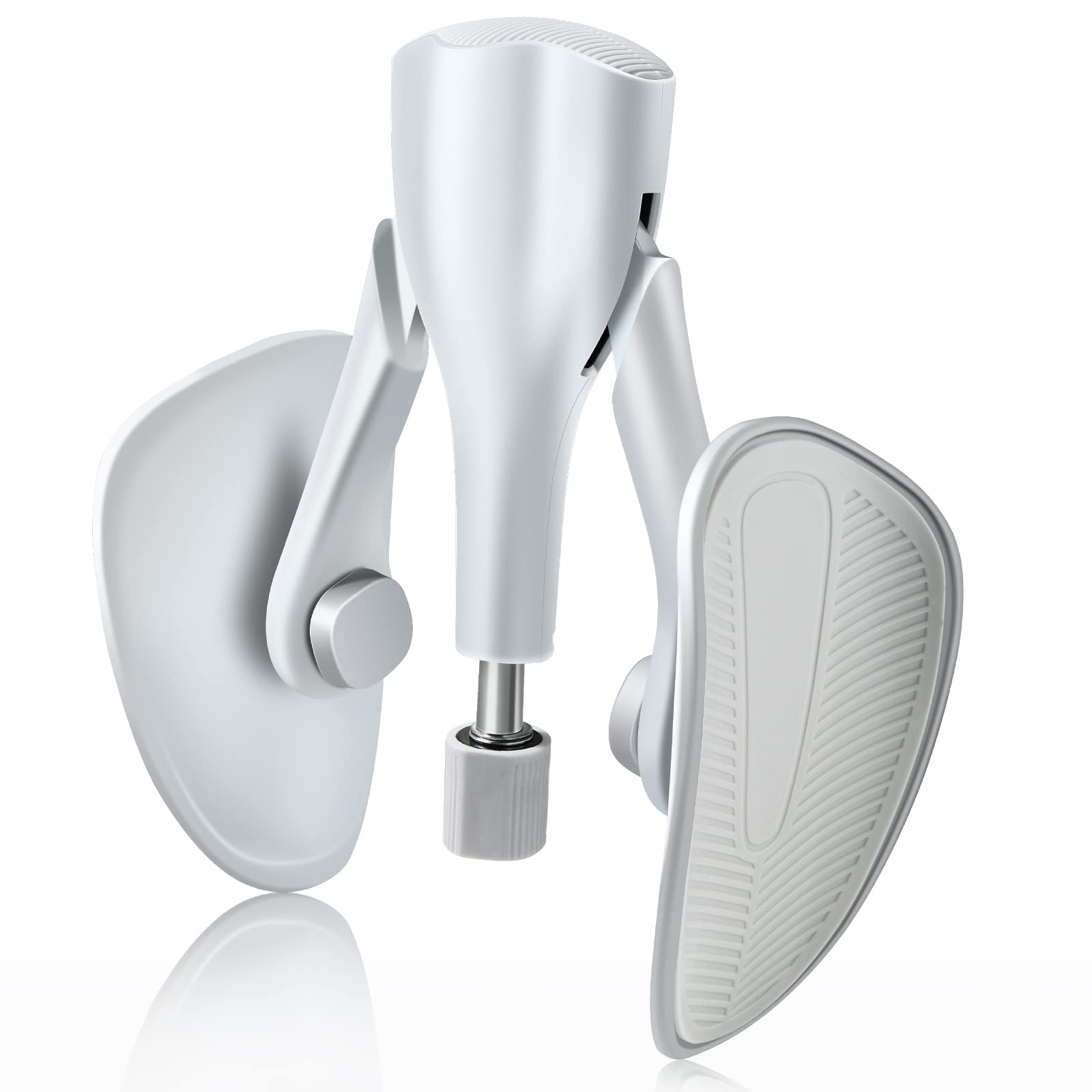 PEESHON Pelvic Floor Strengthener for Women & Men, Adjustable Thigh Exerciser for Inner Thigh Hip Arm Leg Back Training, Thigh Toner, Thigh Master, Exercise Equipment for Home Gym Use (Light Gray)