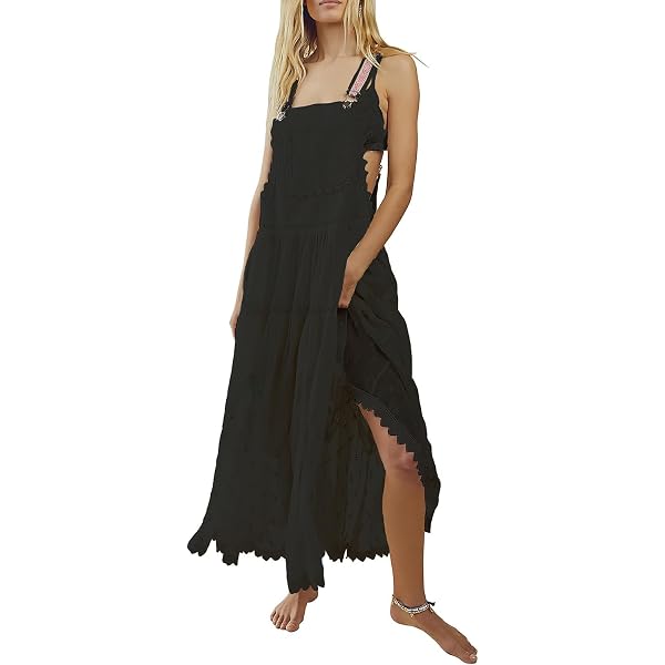 English Factory Women's Embroidered Swiss Dot Maxi Dress, Black, XS at  Amazon Women's Clothing store