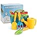 FITNATE Green Kids Garden Tools Set,6 PCS Garden Tools Including Watering Can, Shovel, Rake, Fork, Children Gardening Gloves and Garden Tote Bag, All in One Set