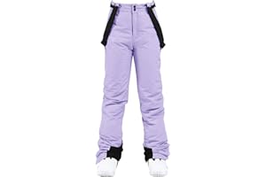 YEEFINE Women's Snow Ski Pants Insulated Winter Warm Outdoor Waterproof Snowboard Pants Bibs Detachable Suspender