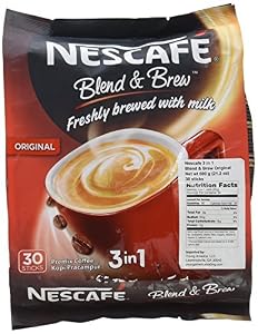 Image of 4-PACK Nescafe 3-in-1 Original Blend and Brew Premix Instant Coffee (112 Sticks)
