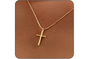 DBJoyiie Cross Necklace for Women 14K Gold Plated Cross Necklace Dainty Simple Gold Necklace for Women Trendy Gold Jewelry Gi