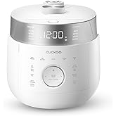 CUCKOO Twin Pressure Rice Cooker 6-Cup Uncooked / 12-Cup Cooked with Induction Heating Technology, 20 Menu Modes with Voice Guide, Versatile Rice Maker Multi-Cooker & Pressure Cooker (CRP-LHTR0609FW)