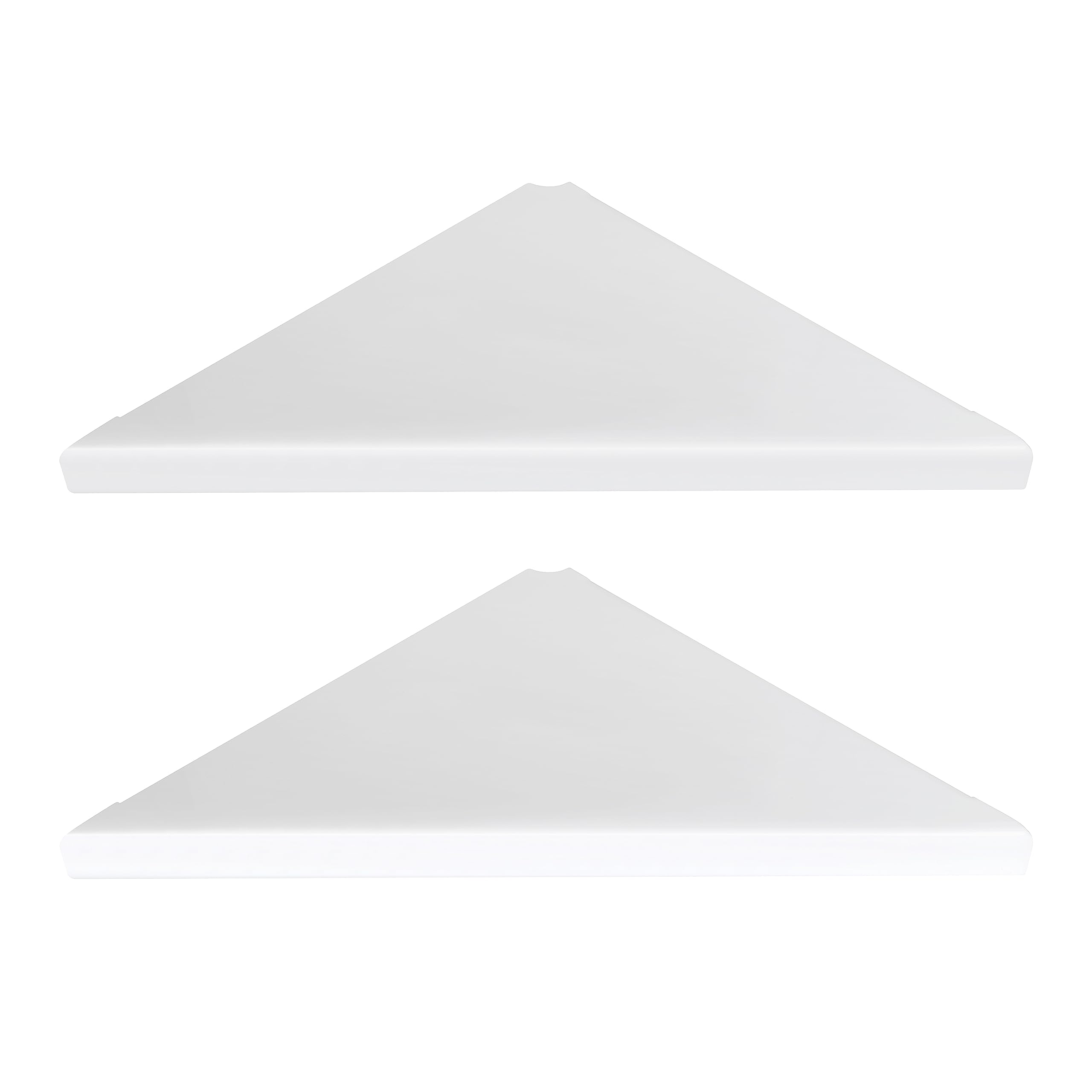 Photo 1 of evron Corner Shelf Wall Mount, Acrylic Corner Shelves for Bathroom & Kitchen, Living Room, Space-Saving Wall Mounted Corner Storage – Set of 2, Multiple Colors (White)