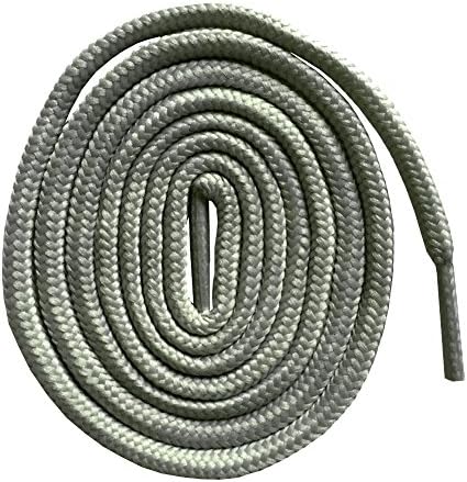Extra Long Round Shoelaces Shoe for Boots, Gray, 220cm/86.5Inch