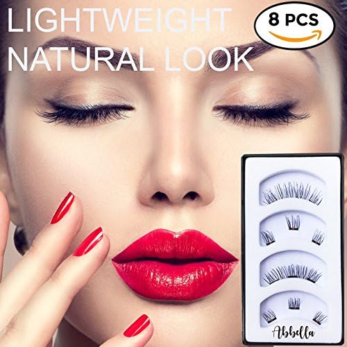 Triple Magnetic Eyelashes [No Glue] Faux False Extensions Set for Natural Look - Fake Lashes Extensions Reusable Strip Full Eye 3 magnets
