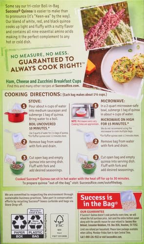 SUCCESS BOIL-IN-BAG QUINOA, QUICK TRI-COLOR QUINOA, 12-OUNCE BOX