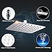 Yodel Faucet 12 Inch Rain Shower Head Brushed Nickel 304 Stainless Steel High Pressure Rainfall Showerhead Ultra Thin Water Saving
