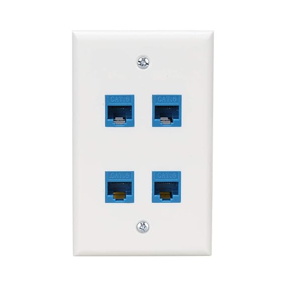 Buy Wall Plate 4 Port Cat6 Cable Wall Plate Female