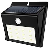 QPAU Solar Light, 12 LED Wireless Waterproof Solar Motion Sensor Light with 3 Modes for Wall, Driveway, Patio, Yard, Garden