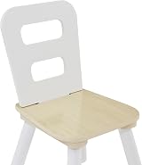 Liberty House Toys Kids Wooden Round Table & 2 Chairs Set, White Pine view 6