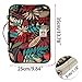 BTSKY New Multi-Functional A4 Document Bags Portfolio Organizer-Waterproof Travel Pouch Zippered Case for Ipads, Notebooks, Pens, Documents (Black+Red)