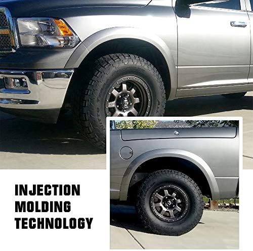 Magnus Smooth Finish OE Style Heavy Duty ABS Blister Plastic Fender Flares Compatible with 2009-2019 Dodge Ram 1500