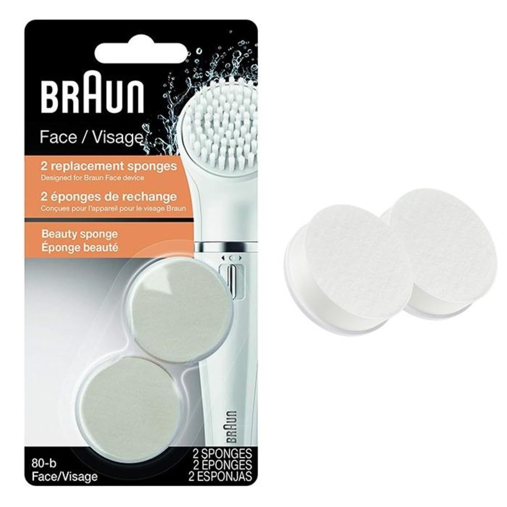 Braun SE80 Silk Epil Face Beauty Sponge Refills - Pack of 2