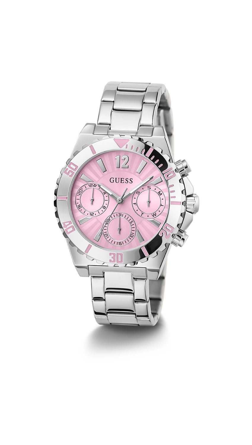 GUESS Silver-Tone Multifunction Watch