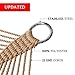 Caribbean Rope Hammock, Large Soft-Spun Polyester Double Net Caribbean Hammock with Spreader Bars for Outdoor Garden Patio, Yard and Porch, 450 lbs Capacity (Brown)