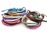 Imixlot 10pcs Wholesale Mens/Women Strap Surf Coloured Leather Bracelet Wristband