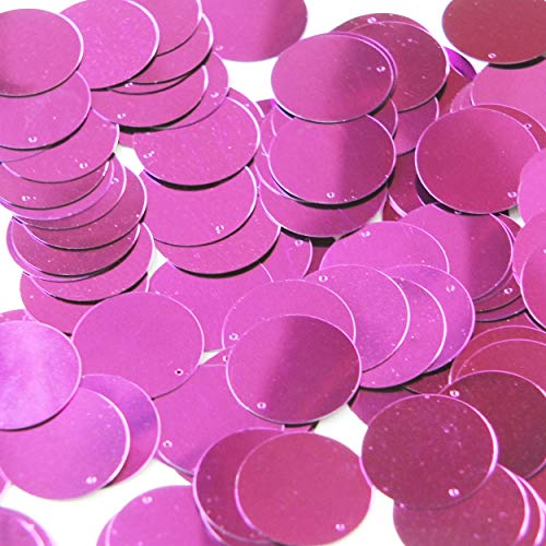 20mm Sequins Top Hole Bright Violet Purple Metallic. Couture Paillettes. Made in USA