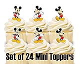 24 Cupcake Toppers Mini MICKEY MOUSE Birthday Party