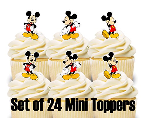 24 Cupcake Toppers Mini MICKEY MOUSE Birthday Party
