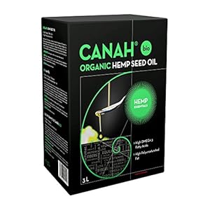 Canah® Biologische Hennepzaadolie 3 liter – ✔️ Koudgeperst Ongeraffineerd, Veganistisch, Rijk aan Omega 3 Omega 6…