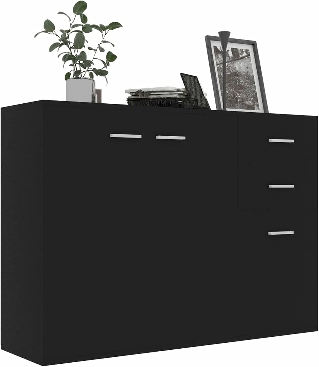 Quisilife Rectangular Hair Styling Barber Station, with 3-Drawers 1 Cabinet Hairdressing Cabinet: Furniture & Decor