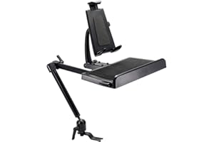 ARKON Mounts -Tablet And Keyboard Tray Combo Car Mount | Tablet Holder For Car | Professional-Grade Durability | Easy Installation | Keyboard Tray | Fits iPad and Samsung Tablets